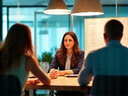Corporate wellness workshop in modern office