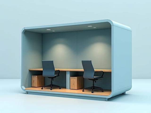 DuoNest pod model with two workspace stations
